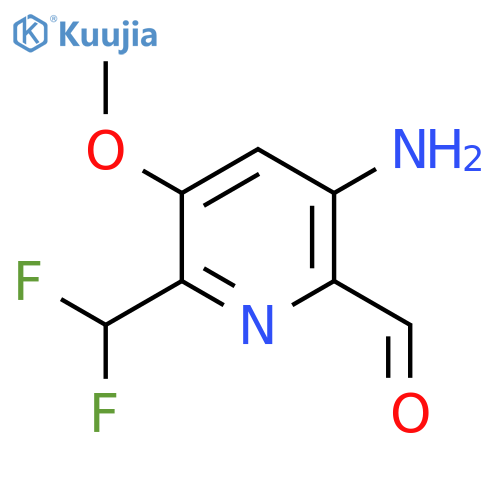 5-Amino-2-(difluoromethyl)-3-methoxypyridine-6-carboxaldehyde structure