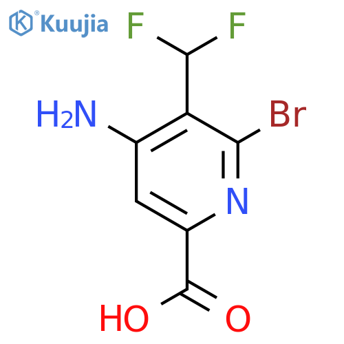 4-Amino-2-bromo-3-(difluoromethyl)pyridine-6-carboxylic acid structure