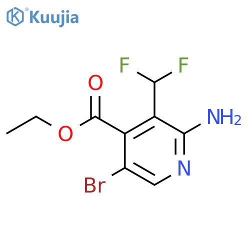 Ethyl 2-amino-5-bromo-3-(difluoromethyl)pyridine-4-carboxylate structure