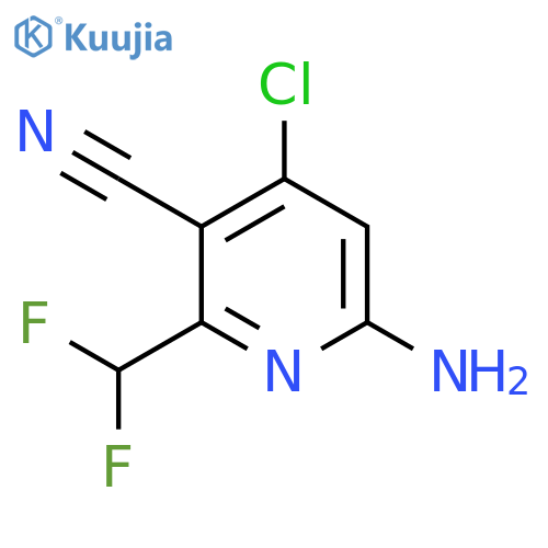 6-Amino-4-chloro-3-cyano-2-(difluoromethyl)pyridine structure