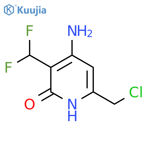 4-Amino-6-(chloromethyl)-3-(difluoromethyl)-2-hydroxypyridine structure