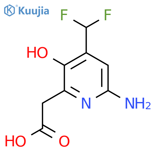 6-Amino-4-(difluoromethyl)-3-hydroxypyridine-2-acetic acid structure