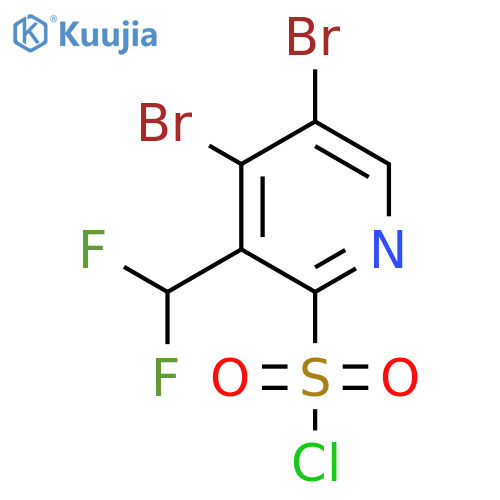 4,5-Dibromo-3-(difluoromethyl)pyridine-2-sulfonyl chloride structure