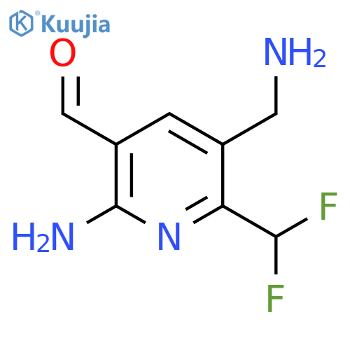 2-Amino-5-(aminomethyl)-6-(difluoromethyl)pyridine-3-carboxaldehyde structure