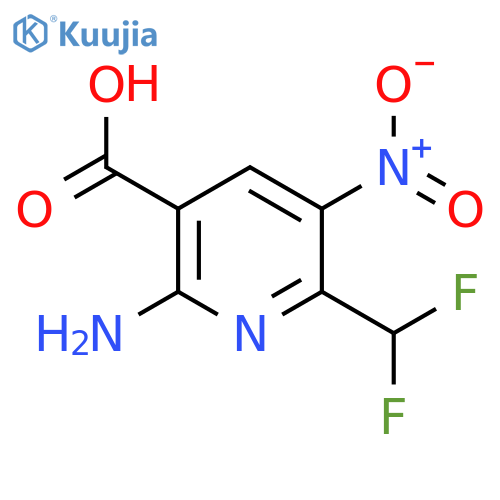 2-Amino-6-(difluoromethyl)-5-nitropyridine-3-carboxylic acid structure