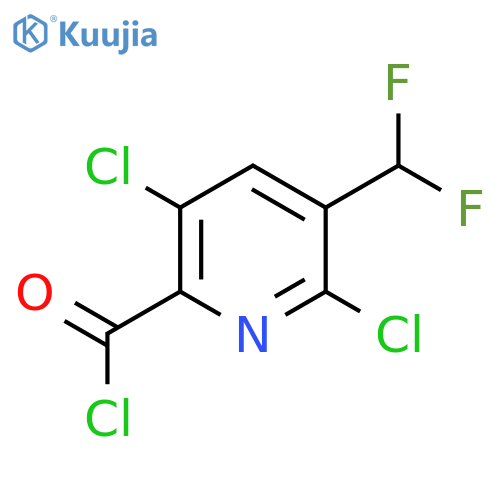 2,5-Dichloro-3-(difluoromethyl)pyridine-6-carbonyl chloride structure
