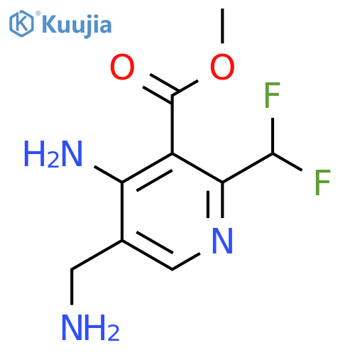 Methyl 4-amino-5-(aminomethyl)-2-(difluoromethyl)pyridine-3-carboxylate structure