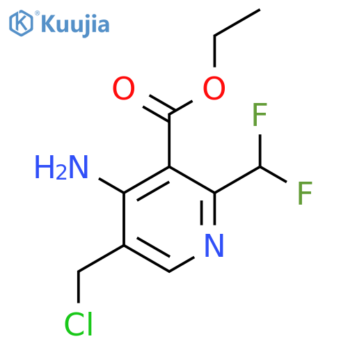 Ethyl 4-amino-5-(chloromethyl)-2-(difluoromethyl)pyridine-3-carboxylate structure