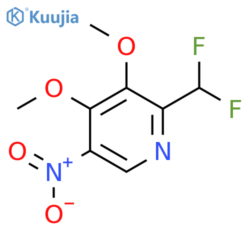 2-(Difluoromethyl)-3,4-dimethoxy-5-nitropyridine structure