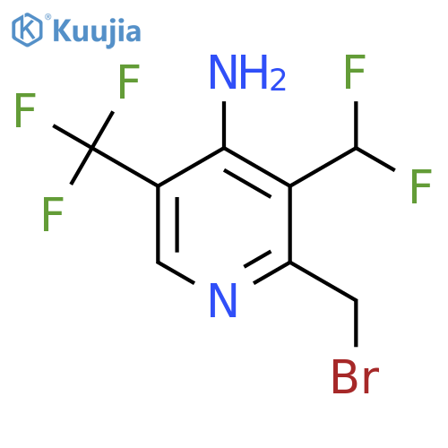4-Amino-2-(bromomethyl)-3-(difluoromethyl)-5-(trifluoromethyl)pyridine structure