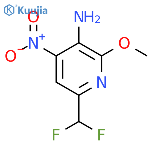 3-Amino-6-(difluoromethyl)-2-methoxy-4-nitropyridine structure