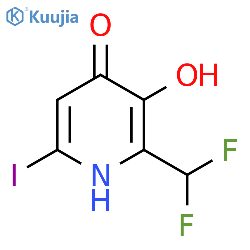 2-(Difluoromethyl)-3,4-dihydroxy-6-iodopyridine structure