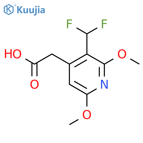 3-(Difluoromethyl)-2,6-dimethoxypyridine-4-acetic acid structure