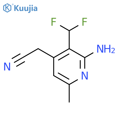 2-Amino-3-(difluoromethyl)-6-methylpyridine-4-acetonitrile structure