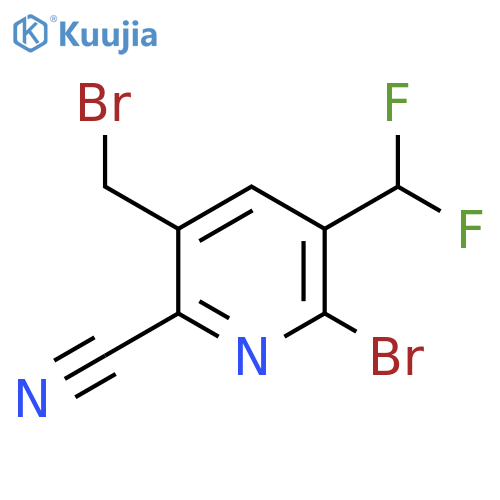 2-Bromo-5-(bromomethyl)-6-cyano-3-(difluoromethyl)pyridine structure