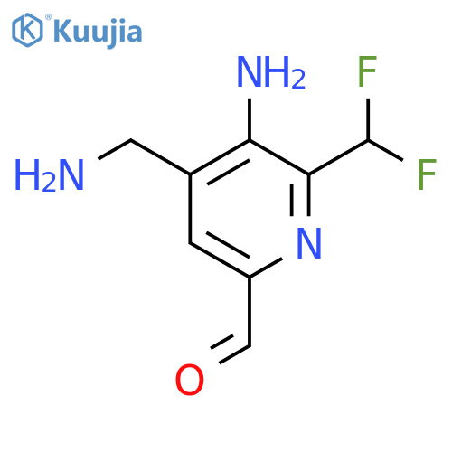 3-Amino-4-(aminomethyl)-2-(difluoromethyl)pyridine-6-carboxaldehyde structure
