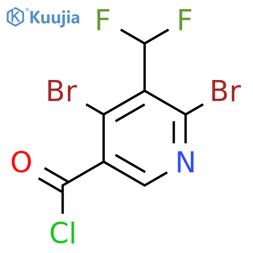 2,4-Dibromo-3-(difluoromethyl)pyridine-5-carbonyl chloride structure