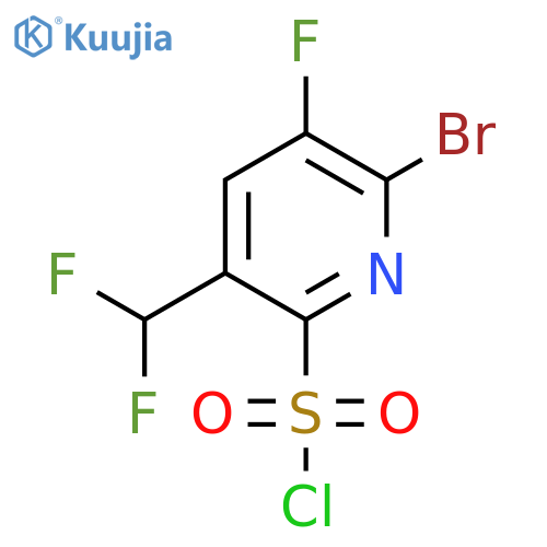 2-Bromo-5-(difluoromethyl)-3-fluoropyridine-6-sulfonyl chloride structure