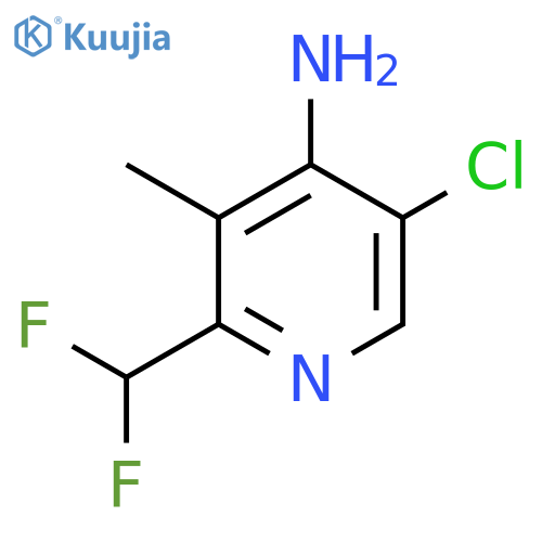 4-Amino-5-chloro-2-(difluoromethyl)-3-methylpyridine structure