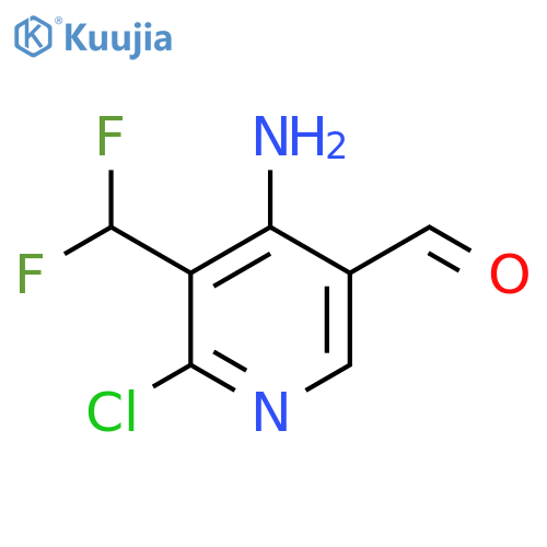 4-Amino-2-chloro-3-(difluoromethyl)pyridine-5-carboxaldehyde structure