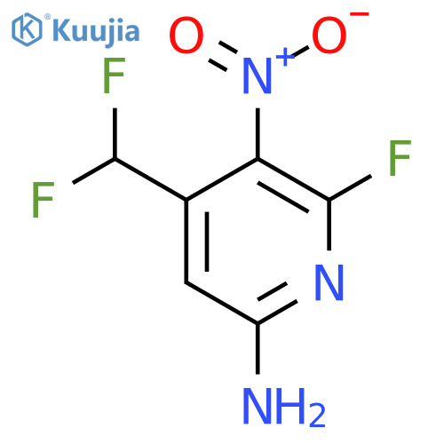 6-Amino-4-(difluoromethyl)-2-fluoro-3-nitropyridine structure