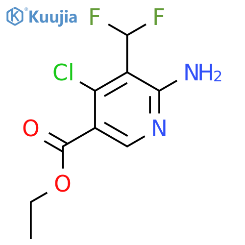Ethyl 2-amino-4-chloro-3-(difluoromethyl)pyridine-5-carboxylate structure