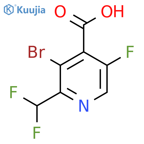 3-Bromo-2-(difluoromethyl)-5-fluoropyridine-4-carboxylic acid structure