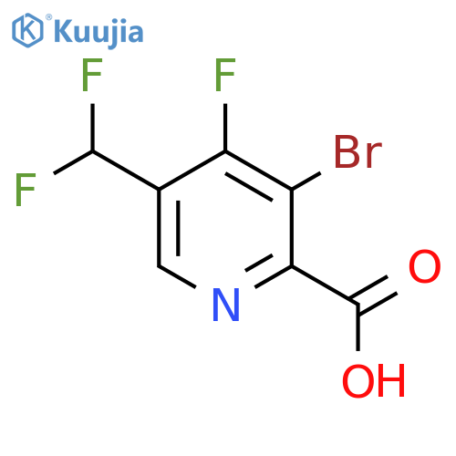 3-Bromo-5-(difluoromethyl)-4-fluoropyridine-2-carboxylic acid structure