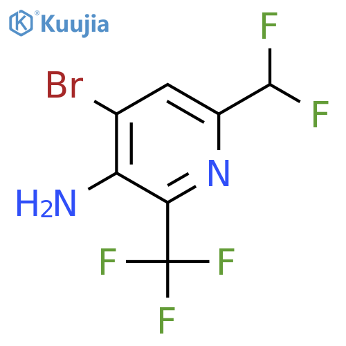 3-Amino-4-bromo-6-(difluoromethyl)-2-(trifluoromethyl)pyridine structure
