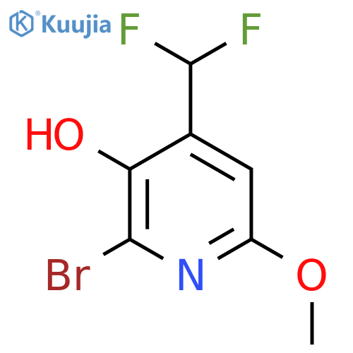 2-Bromo-4-(difluoromethyl)-3-hydroxy-6-methoxypyridine structure
