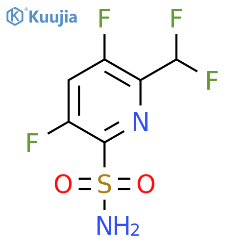 3,5-Difluoro-2-(difluoromethyl)pyridine-6-sulfonamide structure