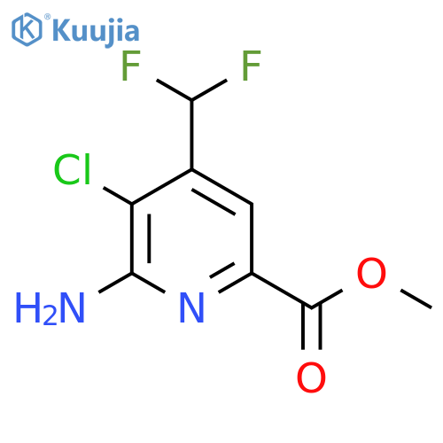 Methyl 2-amino-3-chloro-4-(difluoromethyl)pyridine-6-carboxylate structure