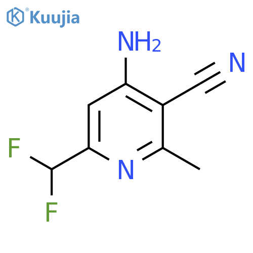4-Amino-3-cyano-6-(difluoromethyl)-2-methylpyridine structure