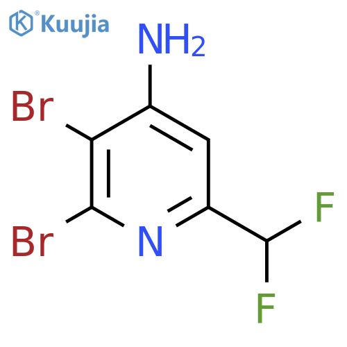 4-Amino-2,3-dibromo-6-(difluoromethyl)pyridine structure