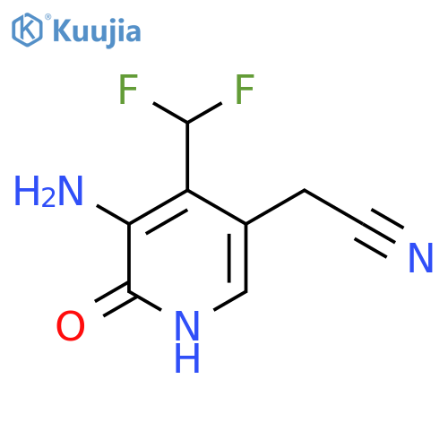 3-Amino-4-(difluoromethyl)-2-hydroxypyridine-5-acetonitrile structure