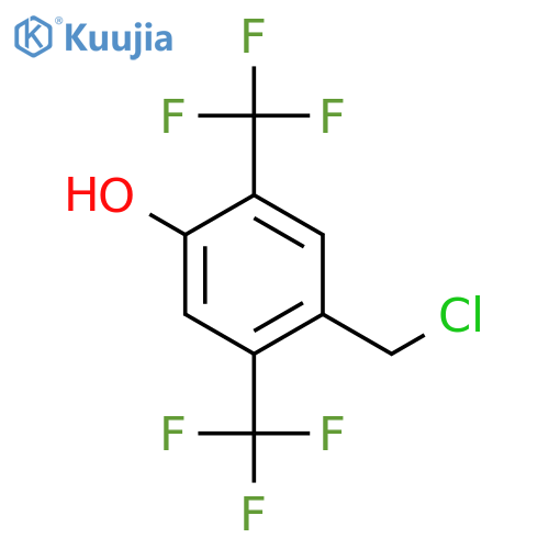 2,5-Bis(trifluoromethyl)-4-hydroxybenzyl chloride structure