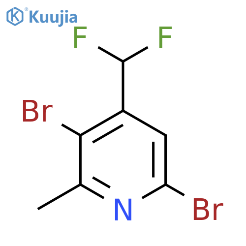 3,6-Dibromo-4-(difluoromethyl)-2-methylpyridine structure