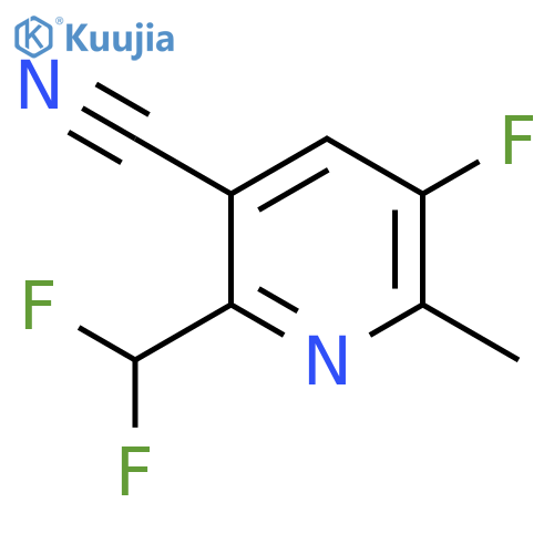 3-Cyano-2-(difluoromethyl)-5-fluoro-6-methylpyridine structure
