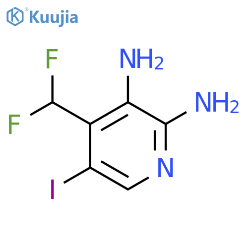 2,3-Diamino-4-(difluoromethyl)-5-iodopyridine structure