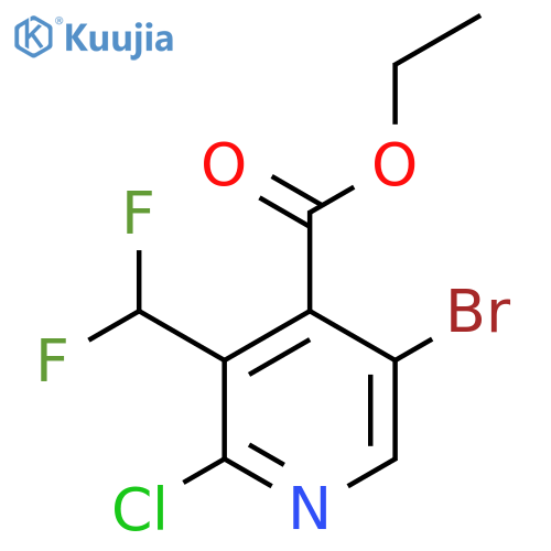 Ethyl 5-bromo-2-chloro-3-(difluoromethyl)pyridine-4-carboxylate structure