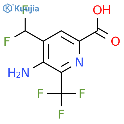 3-Amino-4-(difluoromethyl)-2-(trifluoromethyl)pyridine-6-carboxylic acid structure