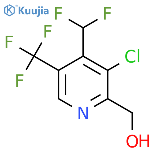 3-Chloro-4-(difluoromethyl)-5-(trifluoromethyl)pyridine-2-methanol structure