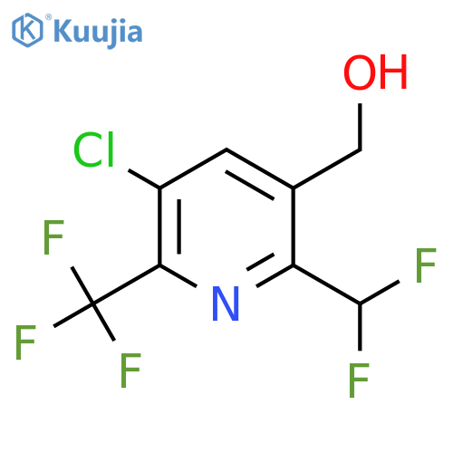 3-Chloro-6-(difluoromethyl)-2-(trifluoromethyl)pyridine-5-methanol structure