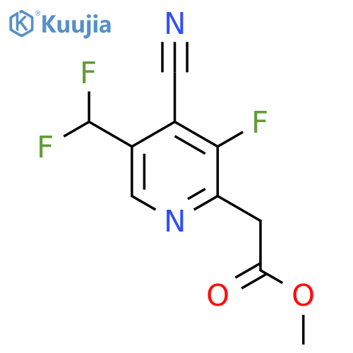 Methyl 4-cyano-5-(difluoromethyl)-3-fluoropyridine-2-acetate structure