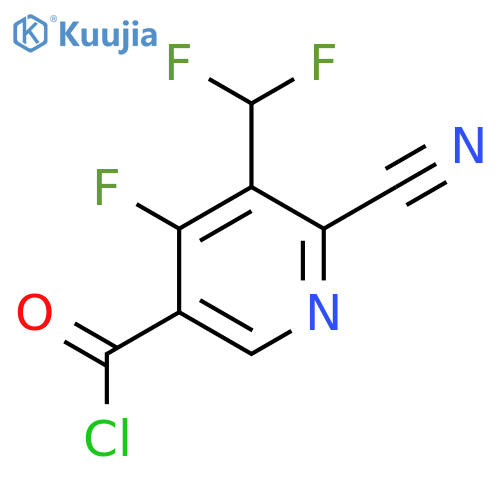 2-Cyano-3-(difluoromethyl)-4-fluoropyridine-5-carbonyl chloride structure