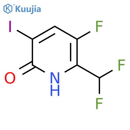 2-(Difluoromethyl)-3-fluoro-6-hydroxy-5-iodopyridine structure