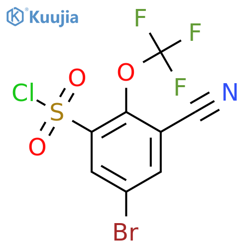 5-Bromo-3-cyano-2-(trifluoromethoxy)benzenesulfonyl chloride structure
