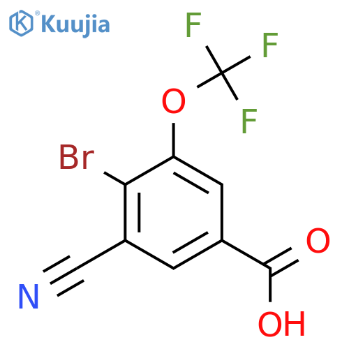 4-Bromo-3-cyano-5-(trifluoromethoxy)benzoic acid structure