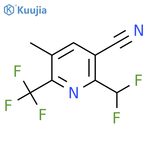 3-Cyano-2-(difluoromethyl)-5-methyl-6-(trifluoromethyl)pyridine structure