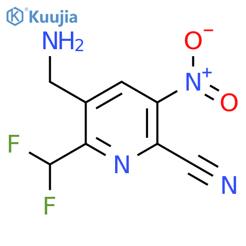 3-(Aminomethyl)-6-cyano-2-(difluoromethyl)-5-nitropyridine structure